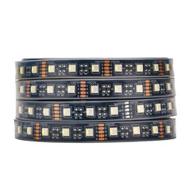 BTF-LIGHTING 5050 RGBW RGB+Cool White(6000K-7000K) 4 Colors in 1 LED 16.4ft 60LEDs/m Multi-Colored LED Tape Lights IP67 Silicone Tube Waterproof Black PCB DC12V for Bedroom Kitchen Home Decoration