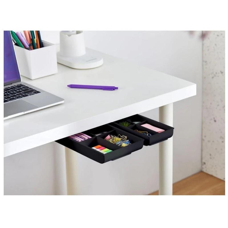 Konnect Under Desk Drawer, Self-Adhesive Slide Out Storage Organizer wi