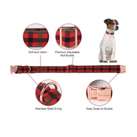 Unique style paws Dog Collar Metal Buckle Collar for Autumn Winter Christmas for Small Medium Large Boys Girls Dogs