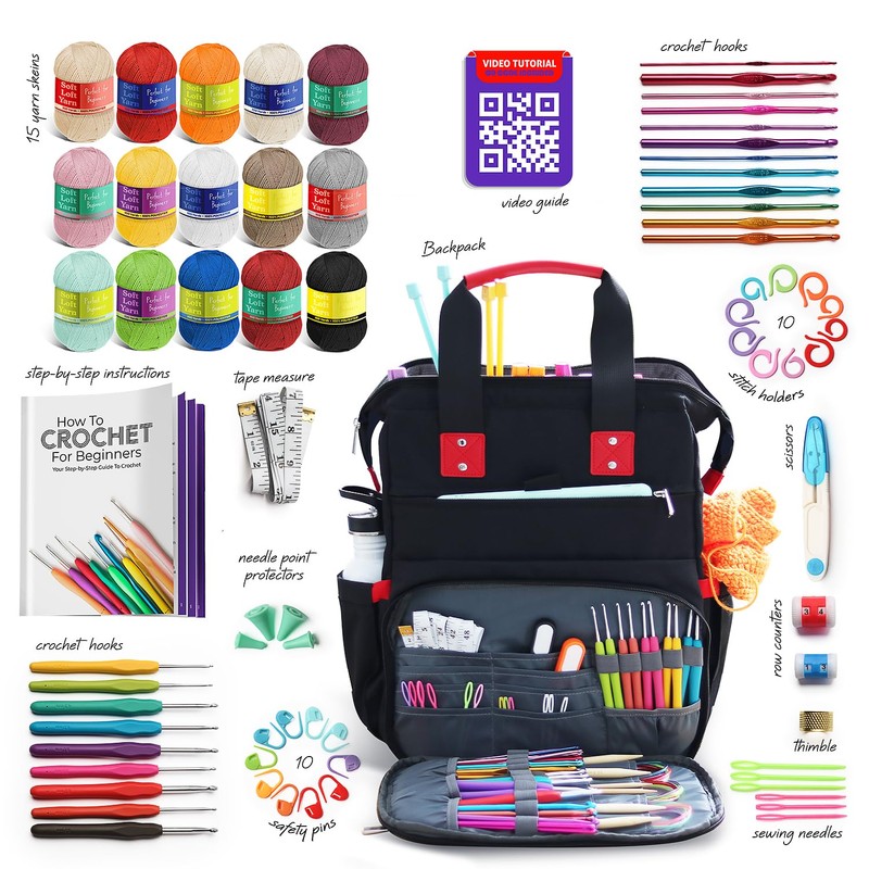 Crochet Kit for Beginners Adults and Kids - Beginner Crochet