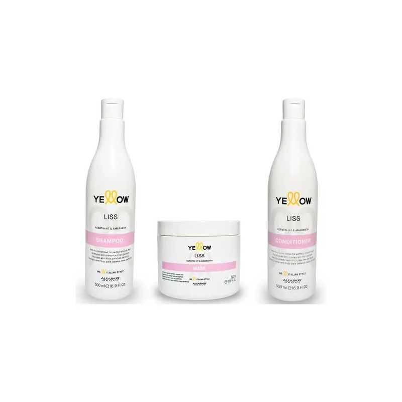Kit Liss Yellow Shampoo + Acondicionador + Mask