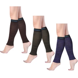 Tipi Toe Unisex 3 pares de mangas de tubo de compresión de becerro de colores brillantes, Armonía orgánica, Small