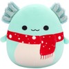Squishmallows Original 7.5-Inch Richie the Teal Axolotl with Red Spotted Scarf