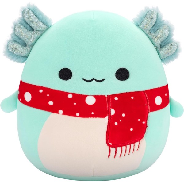 Squishmallows Original 7.5-Inch Richie the Teal Axolotl with Red Spotted