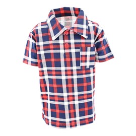 Unique Baby Polo patriótico a cuadros para niños del 4 de julio, Cuadros patrióticos, 10 Años