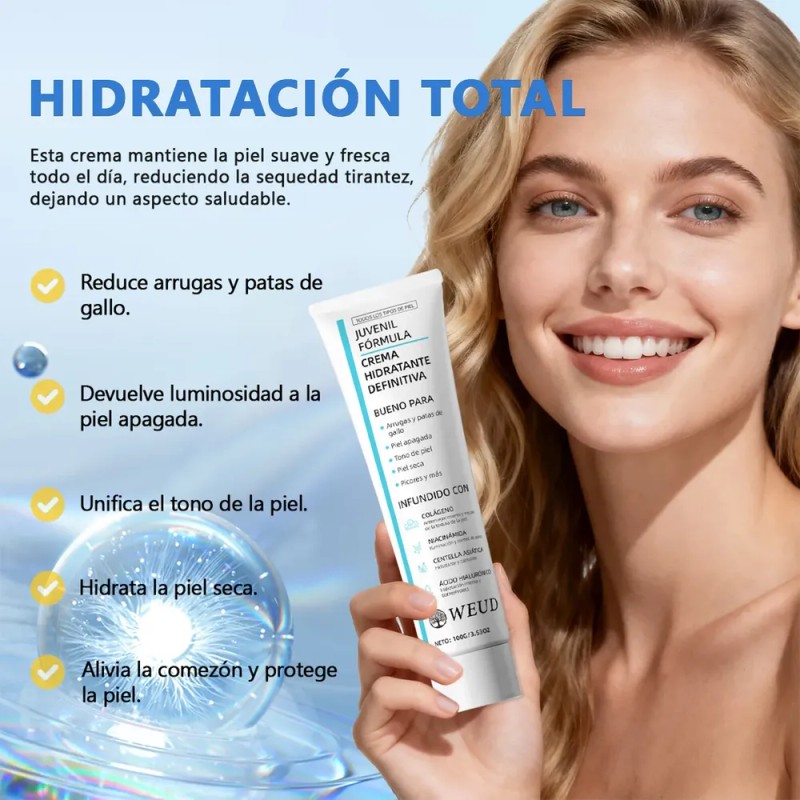 Cream Facial Hydro Boost Hidratante Colágeno Cica Weud 300g