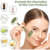 Rodillo De Masaje Facial De Jade Gua Sha Rejuvenece Kit