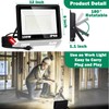 150W LED Flood Light,18000LM Floodlight with Plug,IP66 Waterproof Outdoor Lights,