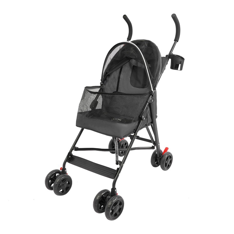 Folding Dog Stroller for Cats and Dogs, Zipper Entry Pet
