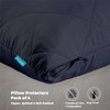 Pillow Protectors 4 Pack Cover Black, Anti Allergy Zipped Pillows