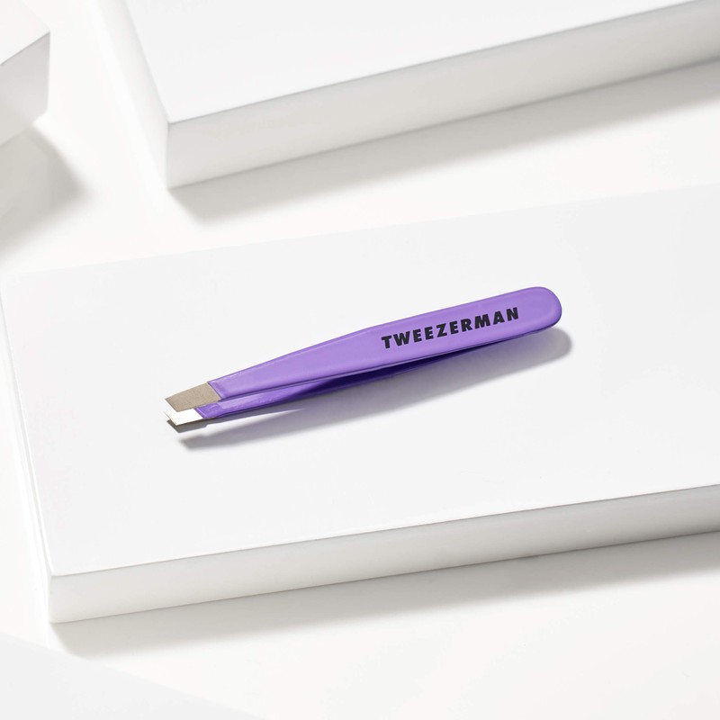 Tweezerman Mini Slant Travel Tweezers For Eyebrows, Travel Tweezers for