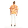 Couple Matching Hawaiian Luau Shirts, Classic Vintage Hibiscus Orange, Women,
