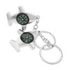 KOMBIUDA 2pcs Compass Keyring for Hiking Camping Zinc Alloy Aircraft