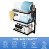 Virgorack 3 Tier Large Wall Mounted Dish Drainer, Stainless Steel