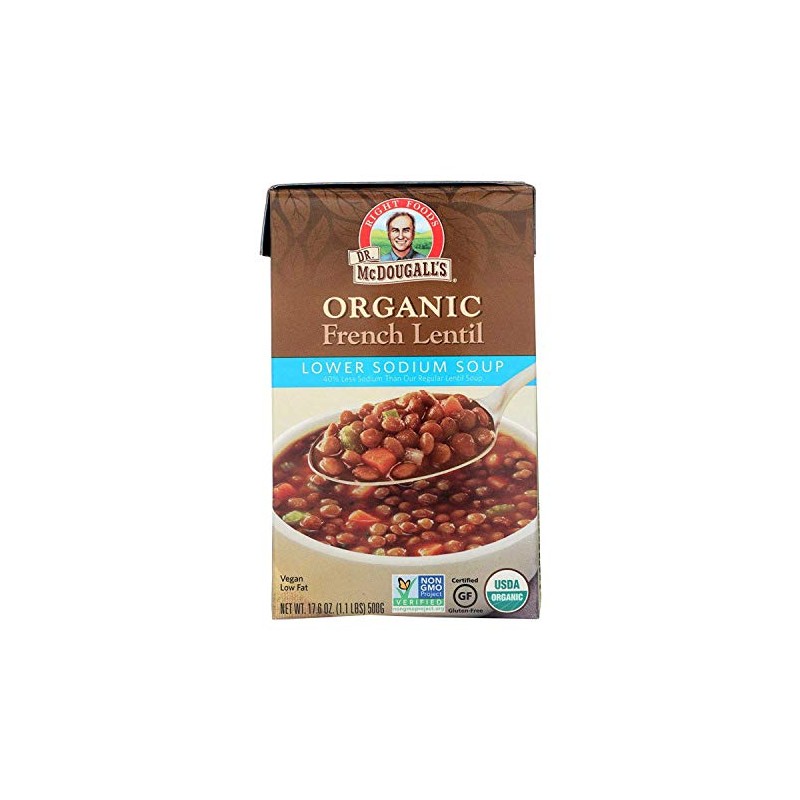 Dr Mcdougalls, Soup French Lentil Lower Sodium Organic, 18 Ounce,