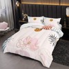 Nttopship Mid Century Boho Pink Comforter Set Full Size,Abstract Arch