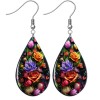 the fun things Summer Garden Earrings Flowers 3D Graphic Art