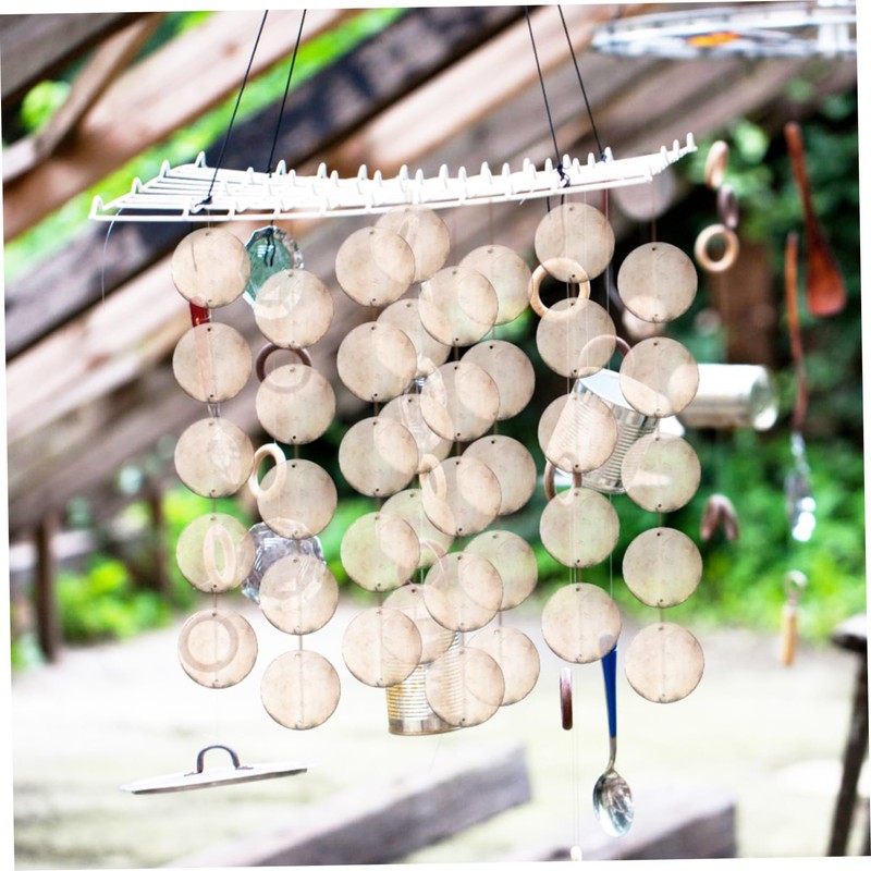 Garneck Pack of 50 Round Natural Shell Discs with Holes