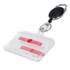 kwmobile Retractable Reel and Badge Holder - Double Card Holder