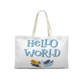 Le Jardin du Lin Printed Shopping Bag, Reusable Bag, Foldable, Fabric Bag with Two Long Handles, Size: 50 x 40 cm