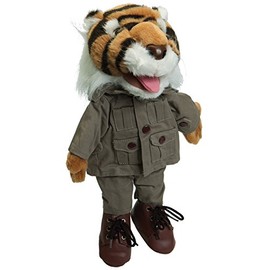 MegaTrends Merchandise GL1809 Glove Puppet - 14 in. - Tiger In Safari Outfit