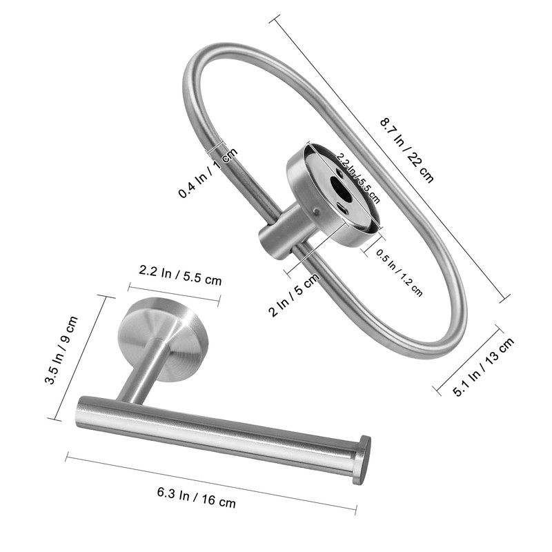 Bathroom Towel Holder Wall Mounted - Hand Towel Holder +