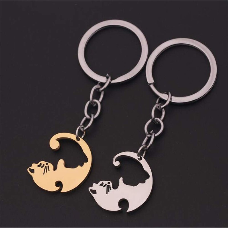 [Y-YING] Lazy Cat Pair Key Chain Key Ring Cute Cat