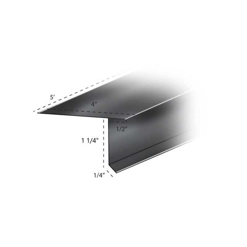 RDP D-Style Drip Edge (1.25" x 4" x 5', Black)