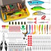 RISEMART144 PCS Angeln Köder Set mit Köderbox - Wobbler, Löffelblinker,