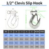 MAMDAFAON 1/2 Inch Safety Chain Hook with Latch,Heavy Duty Clevis