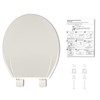 Toilet Seat, Round Toilet Seat with Quick-Release And Quick-Attach, Plastic