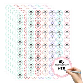 My Pronouns are Sticker Decals Hello My Pronouns are She Her Hers He Him They Them Theirs Stickers Gender Identity Planner Calendar Scrapbooking Crafting Sticker Labels 500 Pcs