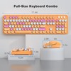 MOFII Wireless Keyboard and Mouse Combo, Retro Keyboard with Round