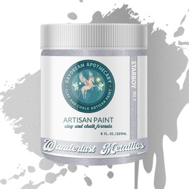 Daydream Apothecary Premium Chalk and Clay Paint for Furniture, Interior Paint for Home Décor, Paint for Wood DIY Projects, Matte Silver Chalk Style Paint for Artists and Crafters -8oz