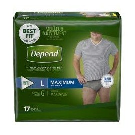 Underwear, Depend Max Absrb Men Lg (Units Per Pack: 17)