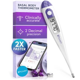 Iprovèn Digital Basal Body Thermometer, 1/100th Degree High Precision, Quick 60-Sec Read