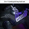 Fokmuaex Stainless Steel Comb Lock 3-in-1 Tool Set Portable car