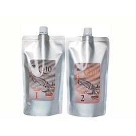Q10 Coenzyme Squid Ink Q10 Hair Color Cream 1st + 2nd 17.6 Fl.oz / 500ml Brown (Dark Brown).