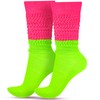 Geyoga Neon Slouch Socks,80s 90s Neon Women's Leg Warmers Extra