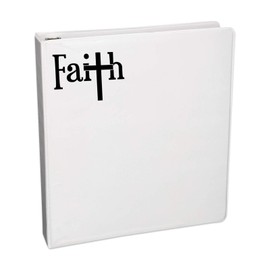 Bargain Max Decals Faith Cross Decal Notebook Car Laptop 5.5" (Black)