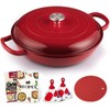 Overmont Enameled Cast Iron Dutch Oven - 3.8 Quart Dutch