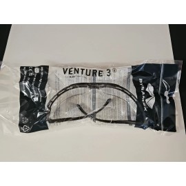 Pyramex SB5710DT Safety Glasses- Venture 3 - Black Frame Clear Lens - Anti-Fog
