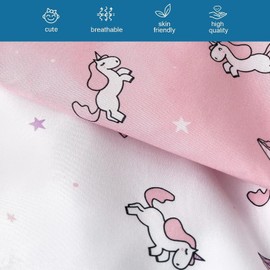 Baby Crib Sheets Fitted 84x43cm, 2 Pack Ultra Soft & Breathable Moses Basket Sheets, Baby Pram Sheets, Fit For SnuzPod4,Kinderkraft,COSTWAY 3-in-1,Bellababy Bedside Crib, Pink Unicorns