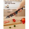 Knife Set, D.Perlla 8-Piece Kitchen Knife Set with Built-in Sharpener,