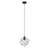 EGLO Straiton Black Steel Modern Geometric Pendant Light
