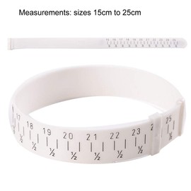 Gauge Ruler Soft Bracelet, Adjustable Size Measuring Wrist Plastic, Wrist Size Measure Tool