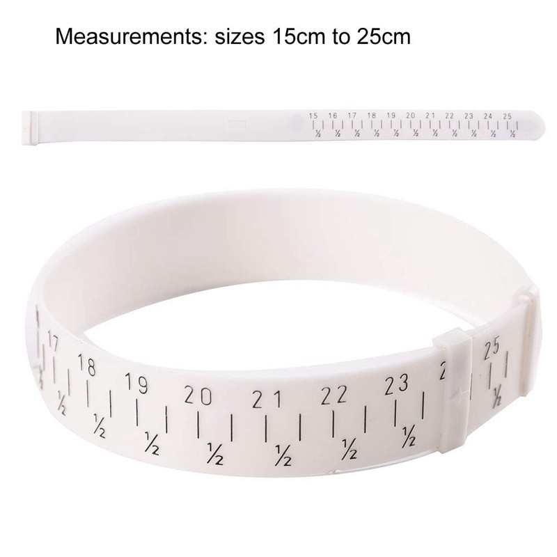 Gauge Ruler Soft Bracelet, Adjustable Size Measuring Wrist Plastic, Wrist