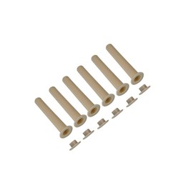 Pool Fence Deck Sleeves & Hole Caps – Tan 6 Pack – Fits 1/2" Peg Poles – Inserts & Plugs for DIY Safety Fence