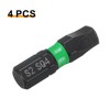 HARFINGTON 4pcs SQ4 Square Screwdriver Bit 1/4" Hex Shank 25mm/1"