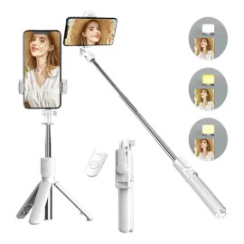 Palo Selfie Mando Con Control Remoto Y Trípode Bluetooth